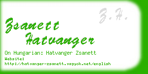 zsanett hatvanger business card